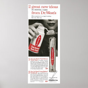 1958 Dr Väster tandkräm Poster