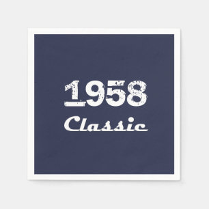1958 Klassisk 60-årsfirande Födelsedagsfirande Pappersservett