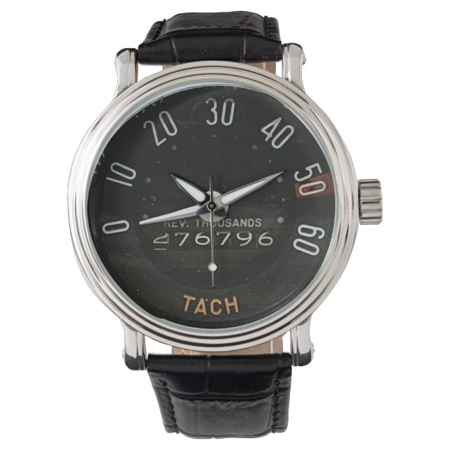 1958 Klassisk sportbil varvräknare med odometer Armbandsur (Framsida)