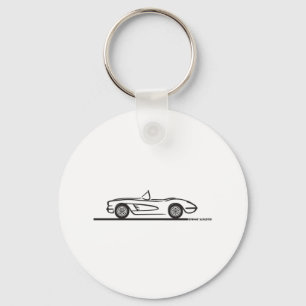 1958 Konvertibel korvett Nyckelring