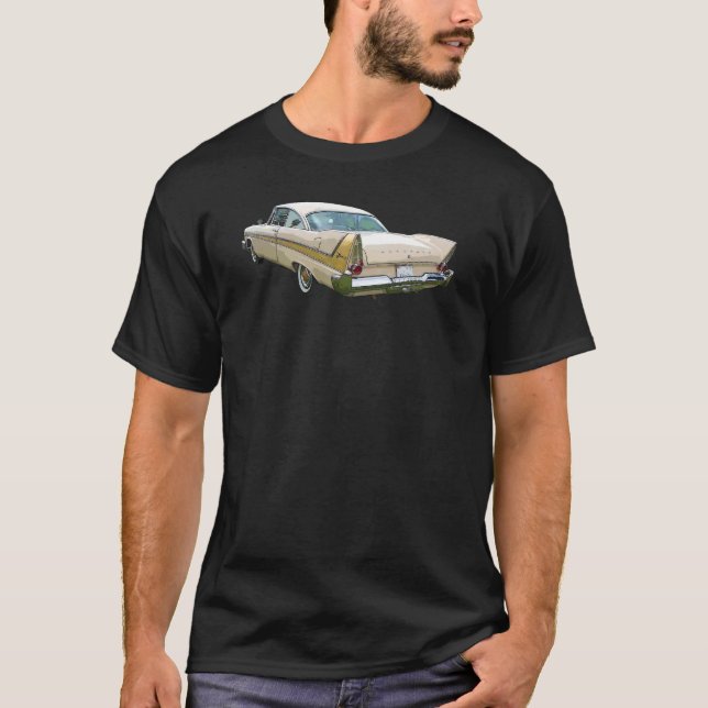 1958 kräm och guld Plymouth Fury t-shirt (Framsida)