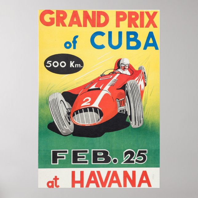 1958 Kuba - storpris Poster (Framsidan)