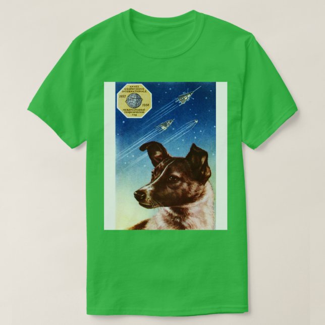 1958 Laika First Hund i rymden T Shirt (Design framsida)