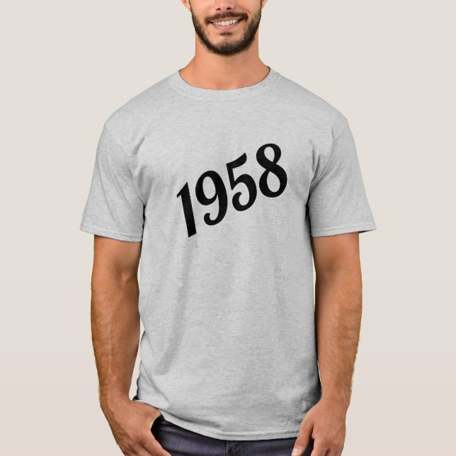 1958 Lycklig 60:e födelsedagen Tee Shirt (Framsida)