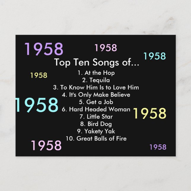 1958 Sång Vykort (Framsida)