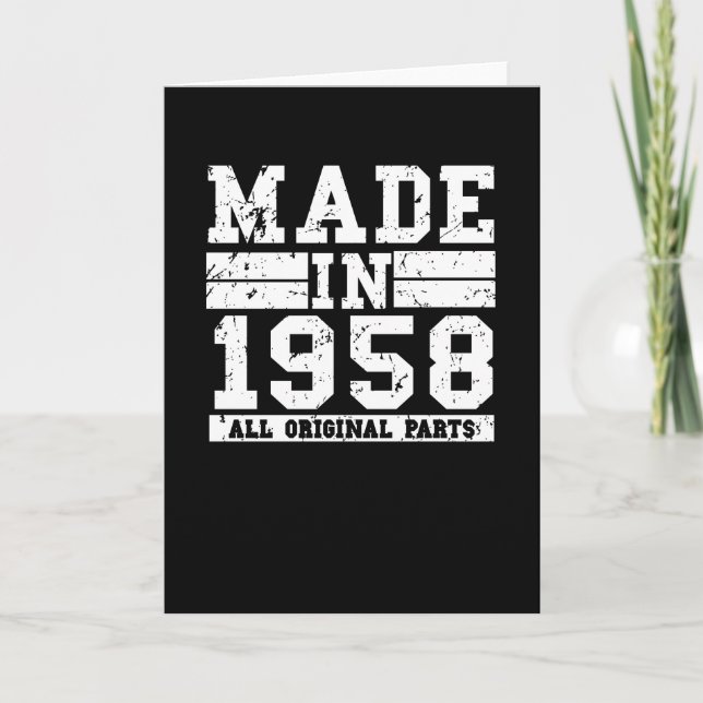 1958 Vintage på födelsedagen Kort (Framsida)