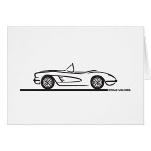 1959 1960 Chevrolet Corvette Hälsningskort