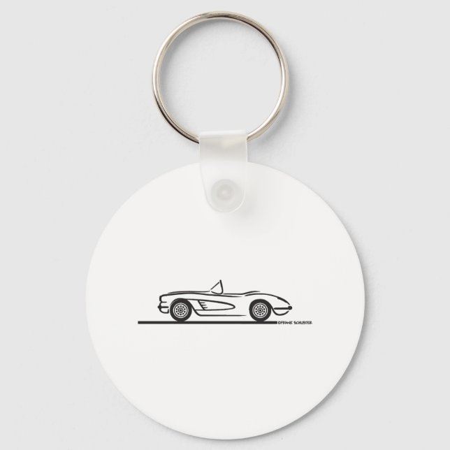 1959 1960 Chevrolet Corvette Nyckelring (Framsida)