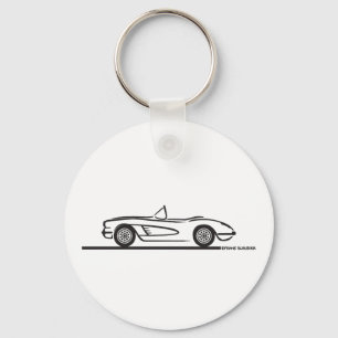 1959 1960 Chevrolet Corvette Nyckelring
