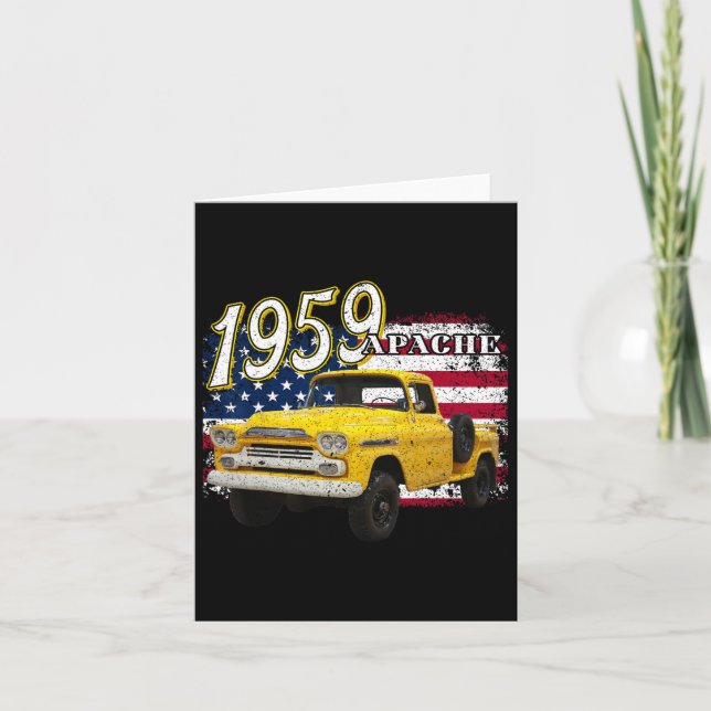 1959 59 Apache Lastbil 4:e juli Amerika Kort (Framsida)
