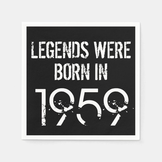 1959 60:e födelsedag Pappersservett (Framsidan)