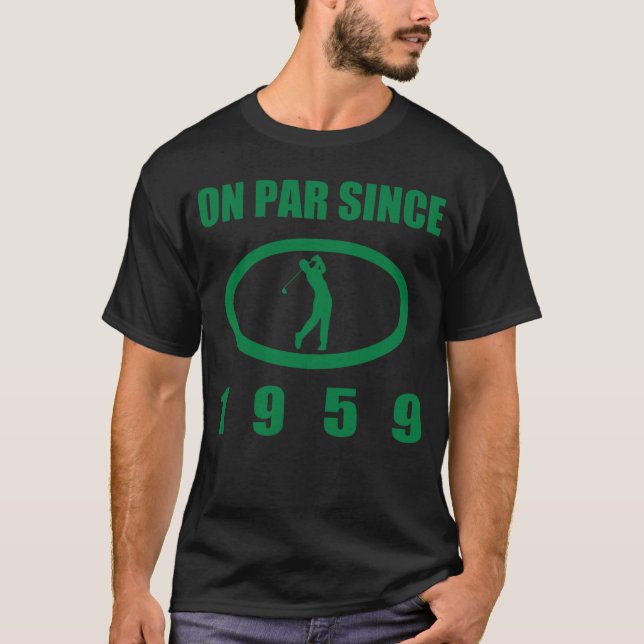 1959 60:e födelsedagen för golfer t shirt (Framsida)