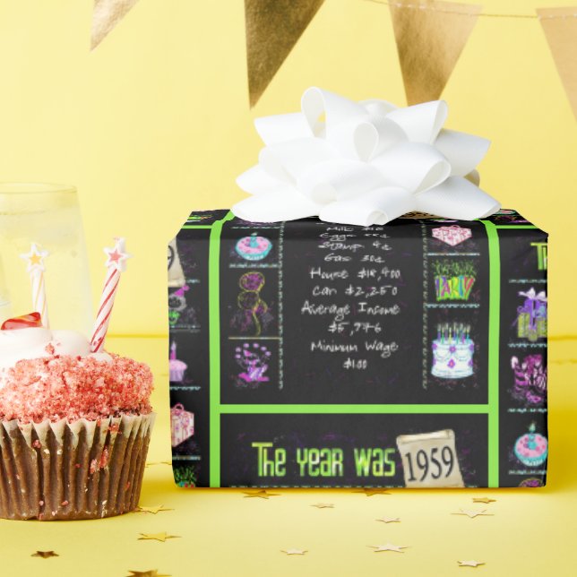 1959 Årets födelsedag Presentpapper (Födelsedagsfest)