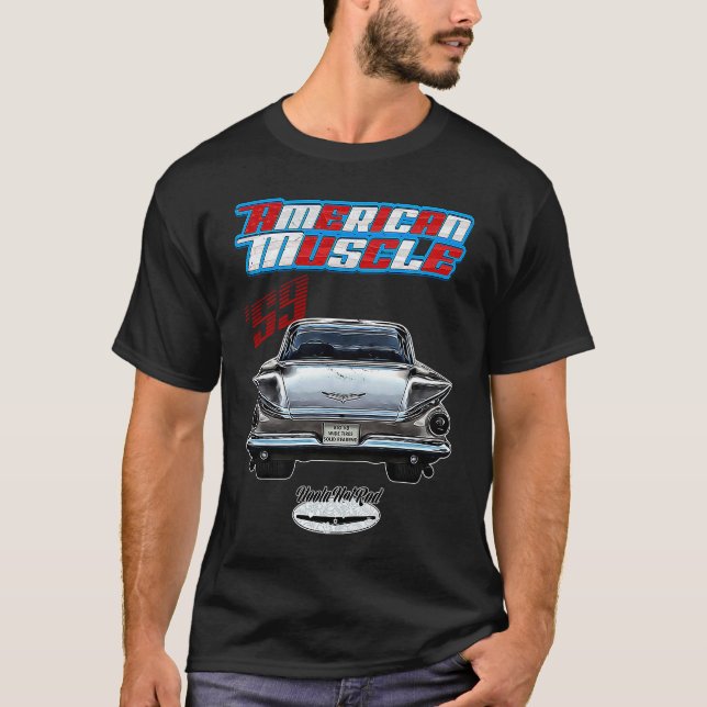 1959,Bel Invicta,Electra,Rockabilly,rusty car,dist T Shirt (Framsida)