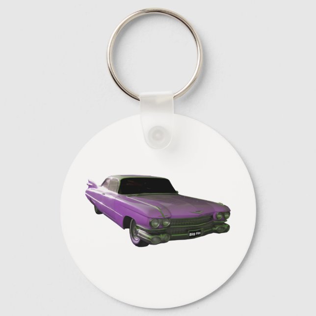 1959 Cadillac lila Nyckelring (Framsida)
