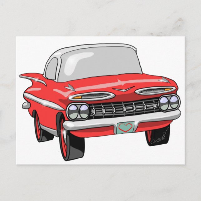 1959 Chevrolet Vykort (Framsida)