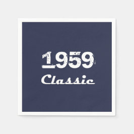 1959 Classic 60:e Födelsedagsfesten Firande Pappersservett