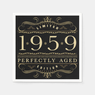 1959 Fullständig Åldras 60:e födelsedagen Pappersservett