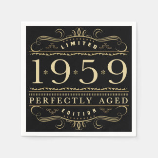 1959 Fullständig Åldras 60:e födelsedagen Pappersservett