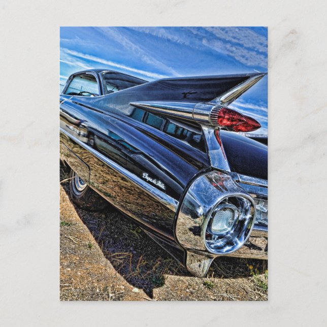 1959 kadillak hot rod vykort (Framsida)