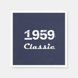 1959 Klassisk 60-årsfirande Födelsedagsfest Pappersservett