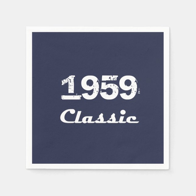 1959 Klassisk 60-årsfirande Födelsedagsfest Pappersservett (Framsidan)