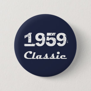 1959 Klassisk 60-årsfirande Knapp