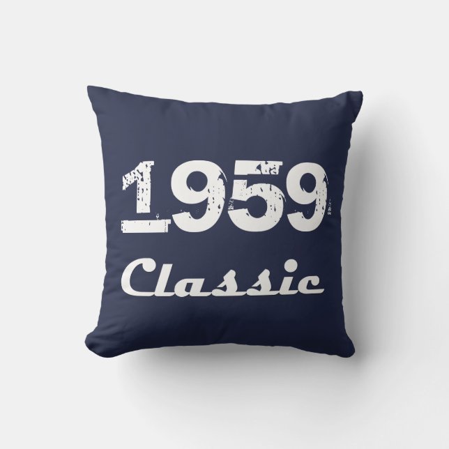 1959 Klassiskt 60:e födelsedagsfirande Kudde (Framsida)