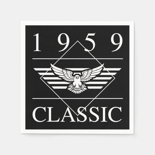 1959 Klassiskt födelseår Pappersservett (Framsidan)