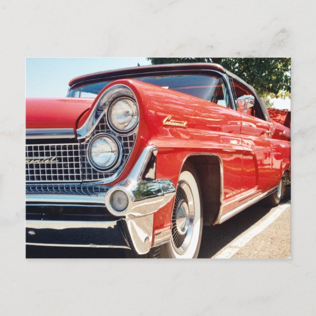1959 Lincoln Continental Conversible Postcard Vykort (Framsida)