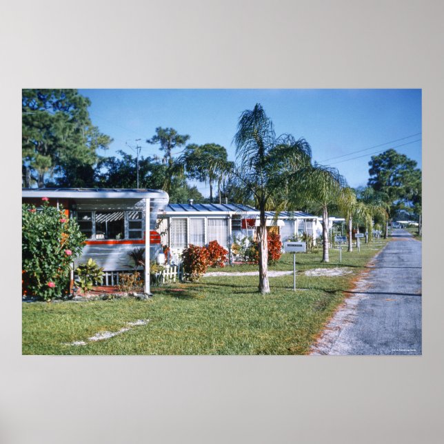 1959 Retro Trailer Park St. Petersburg Florida Poster (Framsidan)