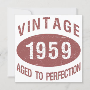 1959 Vintagens födelsedag Inbjudningar