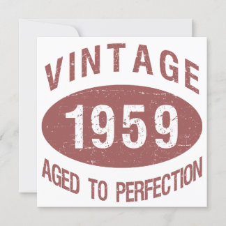 1959 Vintagens födelsedag Inbjudningar