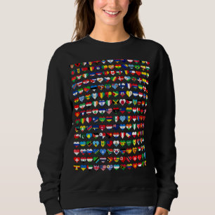 195 Flaggor Land i hela världen T Shirt