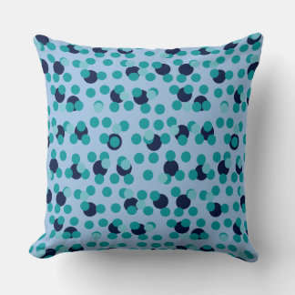 1960-70-tals Pop Geometrisk Mid-Century Teal Bubbl Kudde