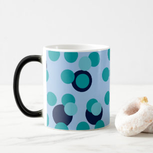 1960-70-tals Pop Geometrisk Mid-Century Teal Bubbl Magisk Mugg