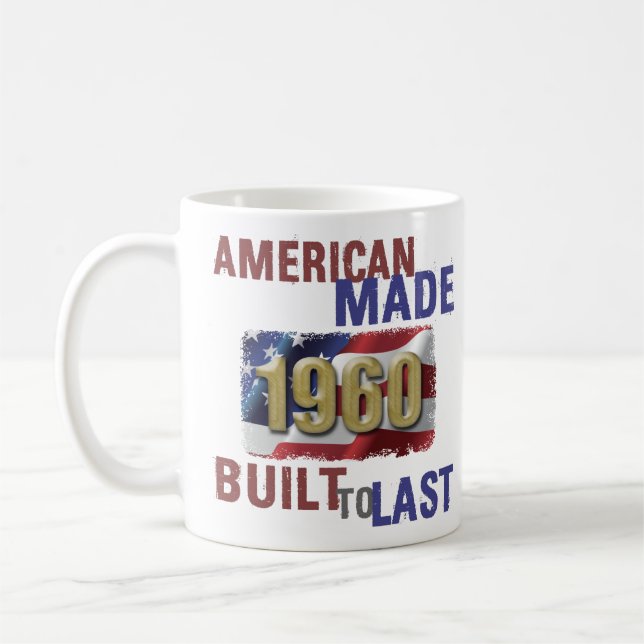 1960 Amerikanska Made 60 Birthday Kaffemugg (Vänster)