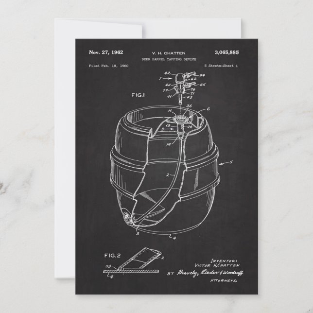 1960 Beer Barrel Patent (Framsida)