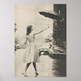 1960 Black & White Mode Photo Poster