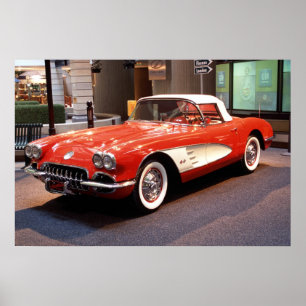 1960 Chevrolet Corvette Skriv ut Poster