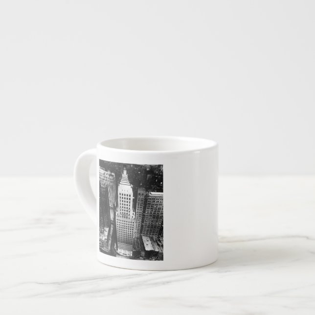 1960:  En antenn beskådar av en Chicago skyscraper Espressomugg (Framsida vänster)