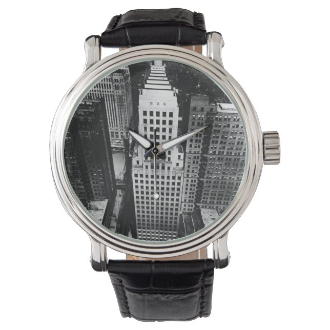 1960: En flygsyn på en Chicagoskyscraper Armbandsur (Framsida)