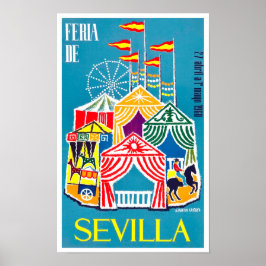 1960 Feria de Sevilla vintage resor Poster