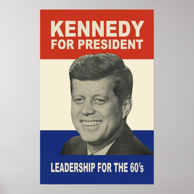 1960 Kennedy Poster (upp till 39 x 60!) (Framsidan)