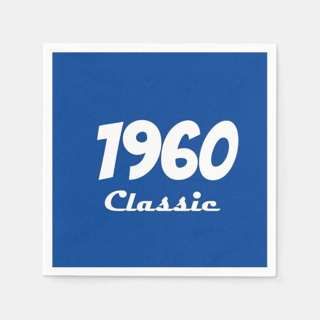1960 Klassisk 60-årsfirande Födelsedagsfirande Pappersservett (Framsidan)