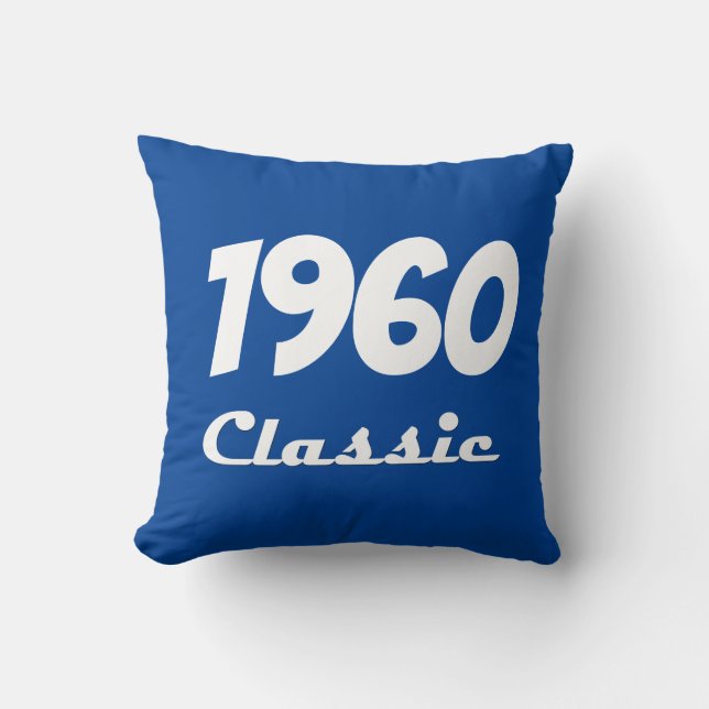 1960 Klassisk 60-årsfirande Kudde (Framsida)