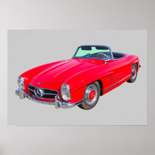 1960 Mercedes Benz 300 SL-konvertibel Poster