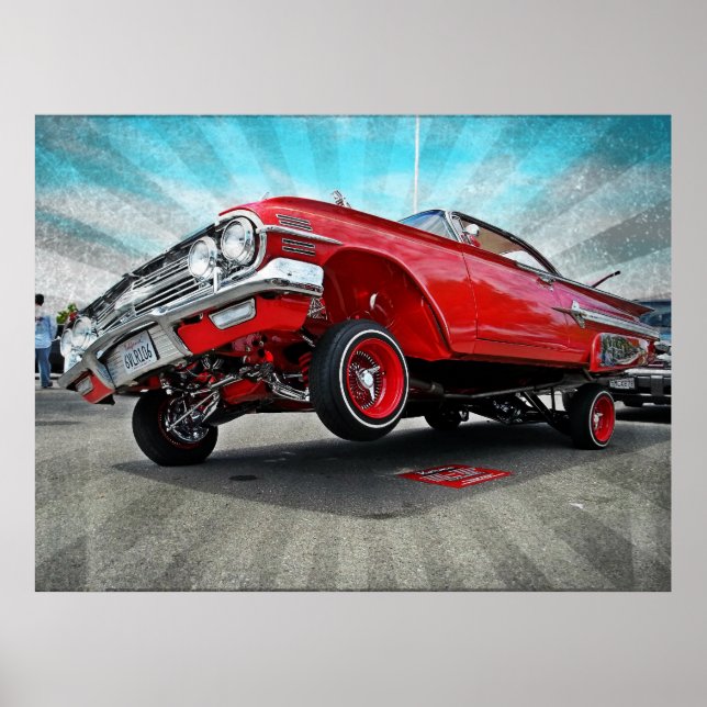 1960 Poster av Chevy Impala Lowrider (Framsidan)