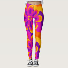 1960-talet 1970-talet Stil Flowers & Vinkarare Mön Leggings