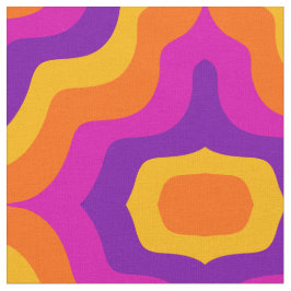 1960-talet, 1970-talet, Stil Mönster Fabric Tyg